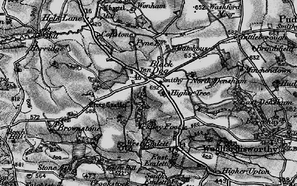 Old map of Wonham in 1898
