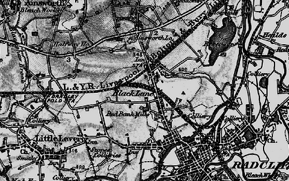 Old map of Black Lane in 1896