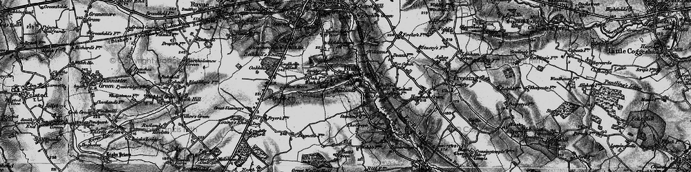 Old map of Black Notley in 1896