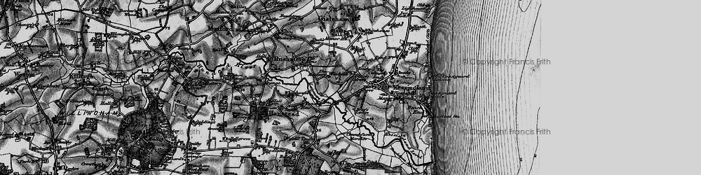Old map of Suffolk Wildlife Park in 1898