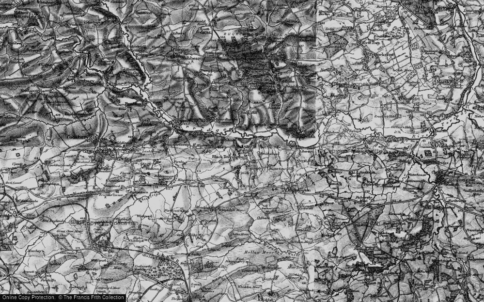 Old Map of Black Torrington, 1895 in 1895