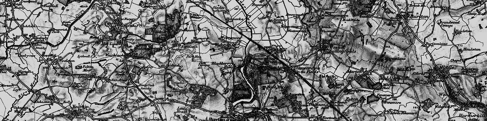 Old map of Limpit Hill in 1899