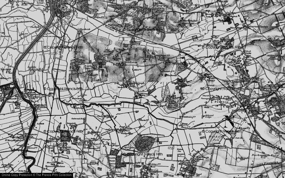 Old Map of Blackborough, 1893 in 1893