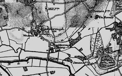 Old map of Blackborough in 1893