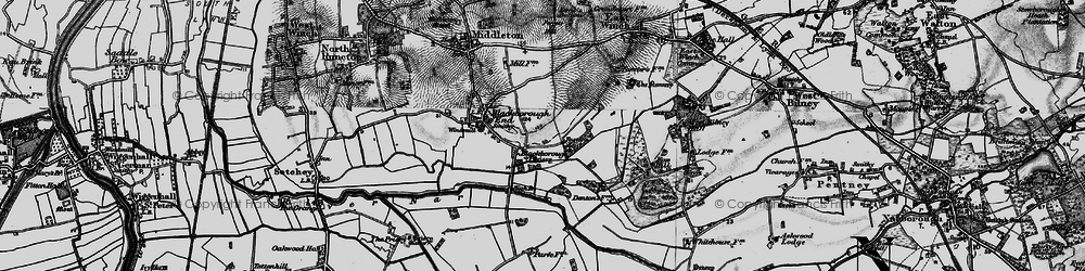 Old map of Blackborough in 1893