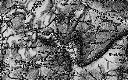Old map of Blackborough in 1898