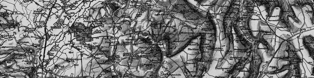 Old map of Blackborough Ho in 1898