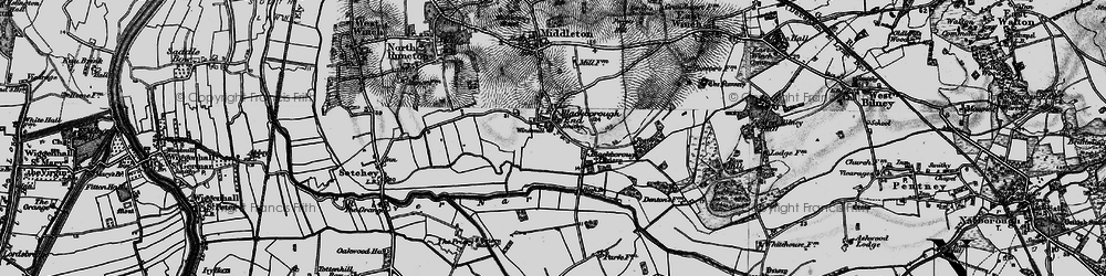 Old map of Blackborough End in 1893