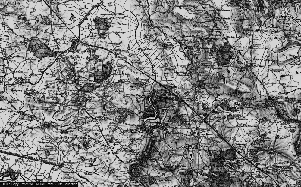 Old Map of Blackbow Hill, 1899 in 1899