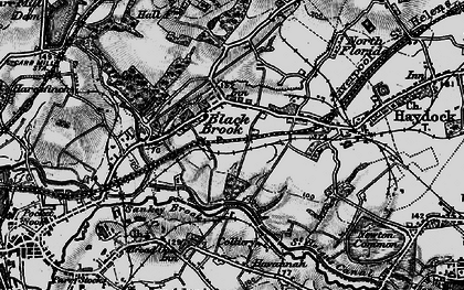 Old map of Blackbrook in 1896