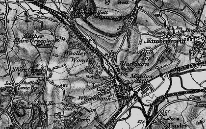Old map of Blackburn in 1896