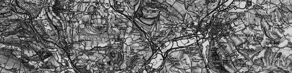 Old map of Blackburn in 1896