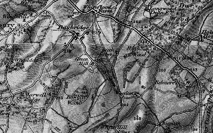 Old map of Woodcote in 1895