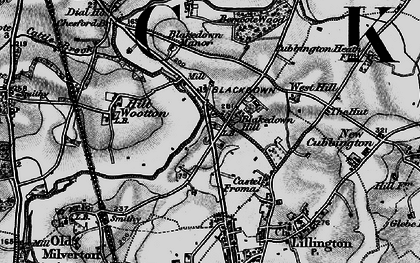 Old map of Blackdown in 1898