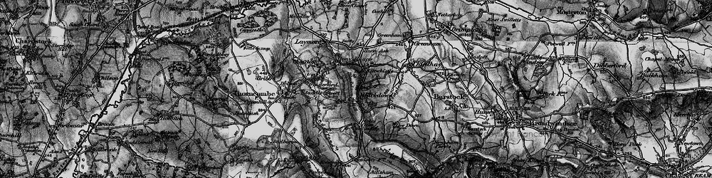 Old map of Blackdown Hill in 1898