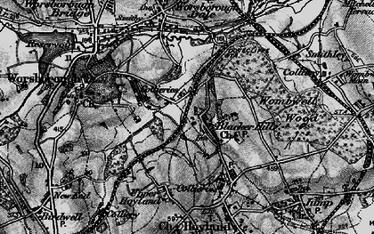 Old map of Blacker Hill in 1896