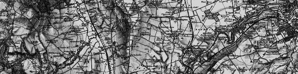 Old map of Blackfell in 1898