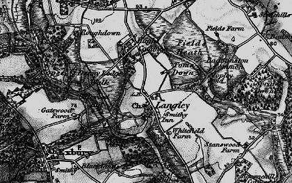 Old map of Badminston Common in 1895