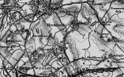 Old map of Blackfordby in 1895