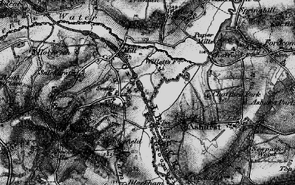 Old map of Blackham in 1895