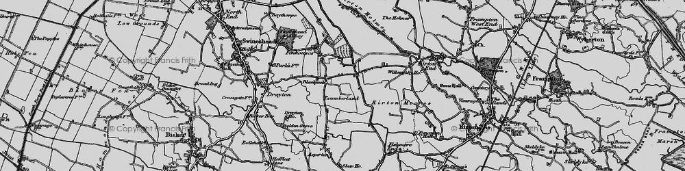 Old map of Blackjack in 1898