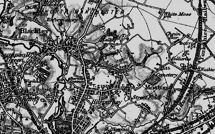 Old map of Blackley in 1896