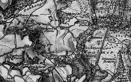 Old map of Bradshott Hall in 1895
