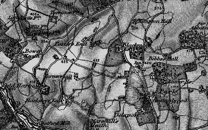 Old map of Blackmore End in 1896