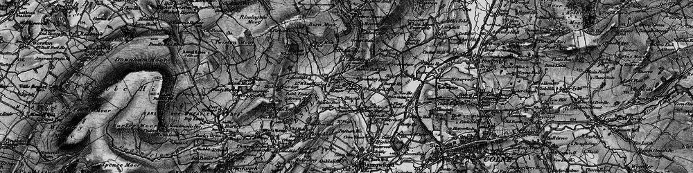 Old map of Burn Moor End in 1898