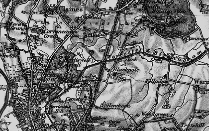 Old map of Blackpole in 1898
