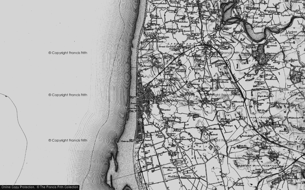 Old Map of Blackpool, 1896 in 1896