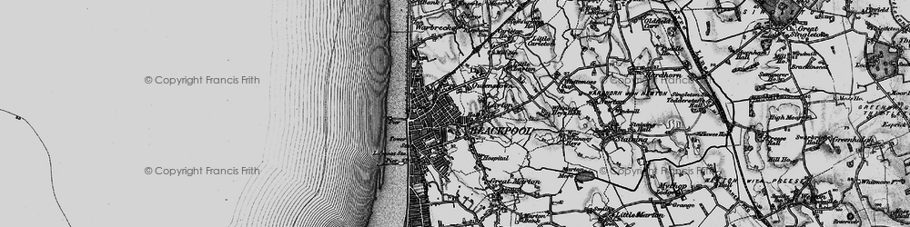Old map of Blackpool in 1896