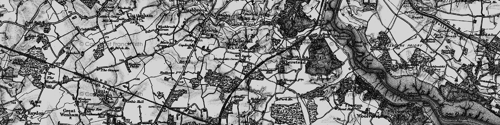 Old map of Blacksmith's Corner in 1896