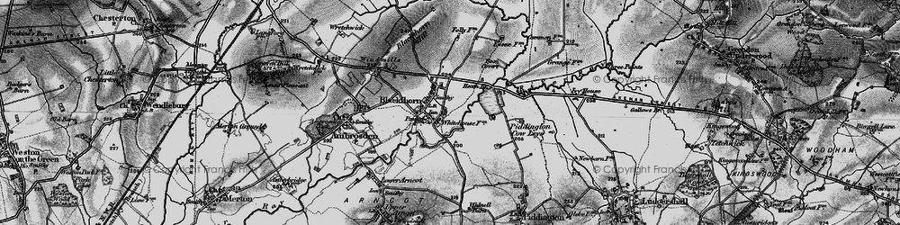 Old map of Blackthorn in 1896