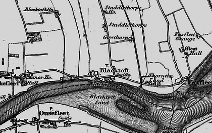 Old map of Blacktoft Ho in 1895