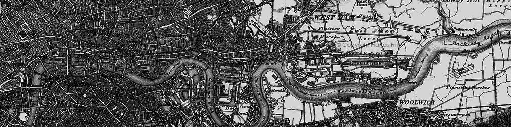 Old map of Blackwall in 1896