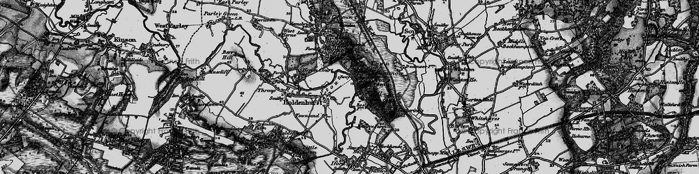 Old map of Blackwater in 1895