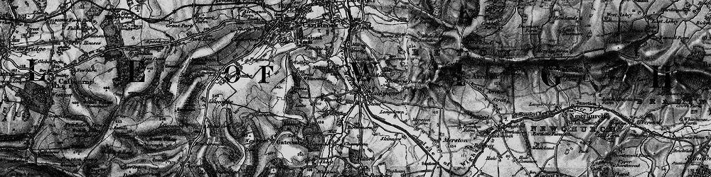 Old map of River Medina in 1895