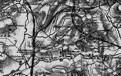 Old map of Blackwell in 1896