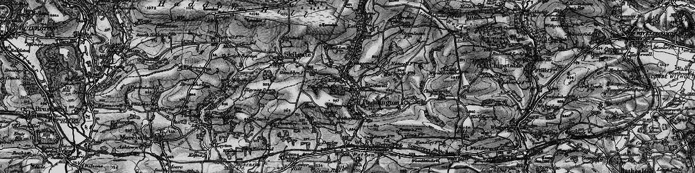 Old map of Batherm Bridge in 1898