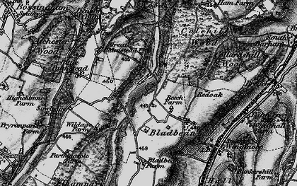 Old map of Bladbean in 1895
