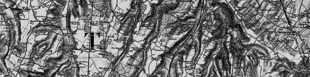 Old map of Bladbean in 1895