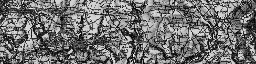 Old map of Blaen-pant in 1898