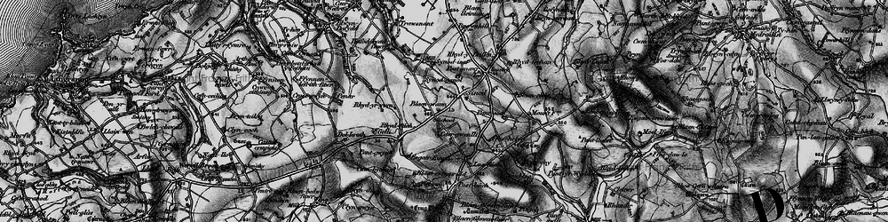 Old map of Afon Soden in 1898