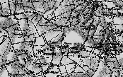 Old map of Blaenannerch in 1898