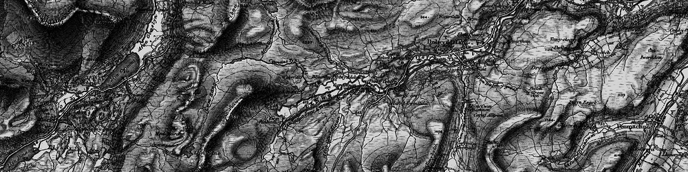Old map of Afon Diwaunedd in 1899
