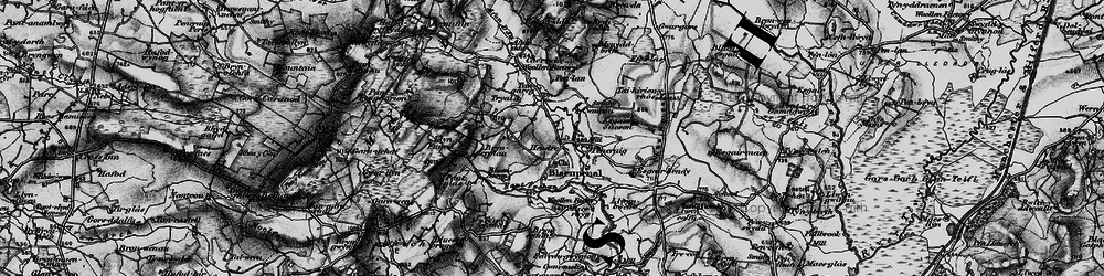 Old map of Bryncroiau in 1898