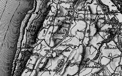 Old map of Ty'n Fron in 1899