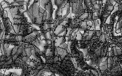 Old map of Blagdon Hill in 1898