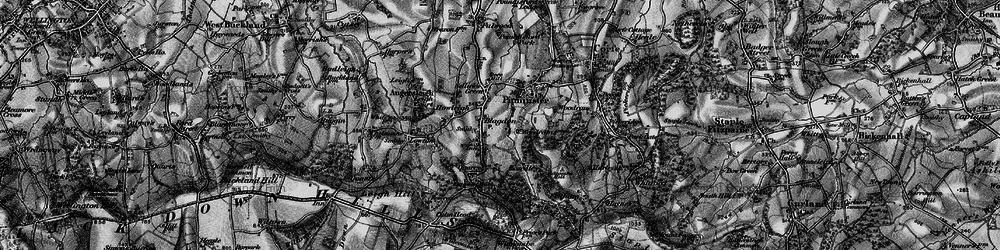 Old map of Blagdon Hill in 1898